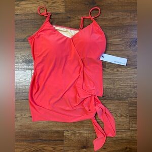 Magicsuit Swimsuit top Women 16 Tankini Drape Tie Sunset Alex swim NWT slimming